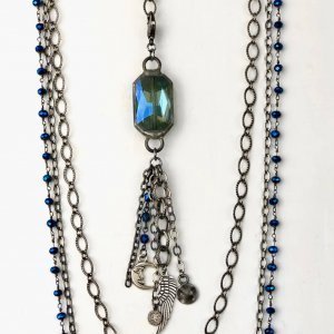 Blue Crystal Prism with Tassel