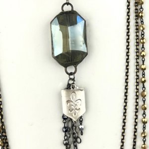 Pale Gold Prism with Tassel Drop