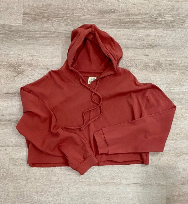 Jaded Gypsy Coral Cropped Sweatshirt