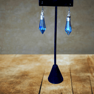 Cobalt Blue Hurricane Prism Earrings